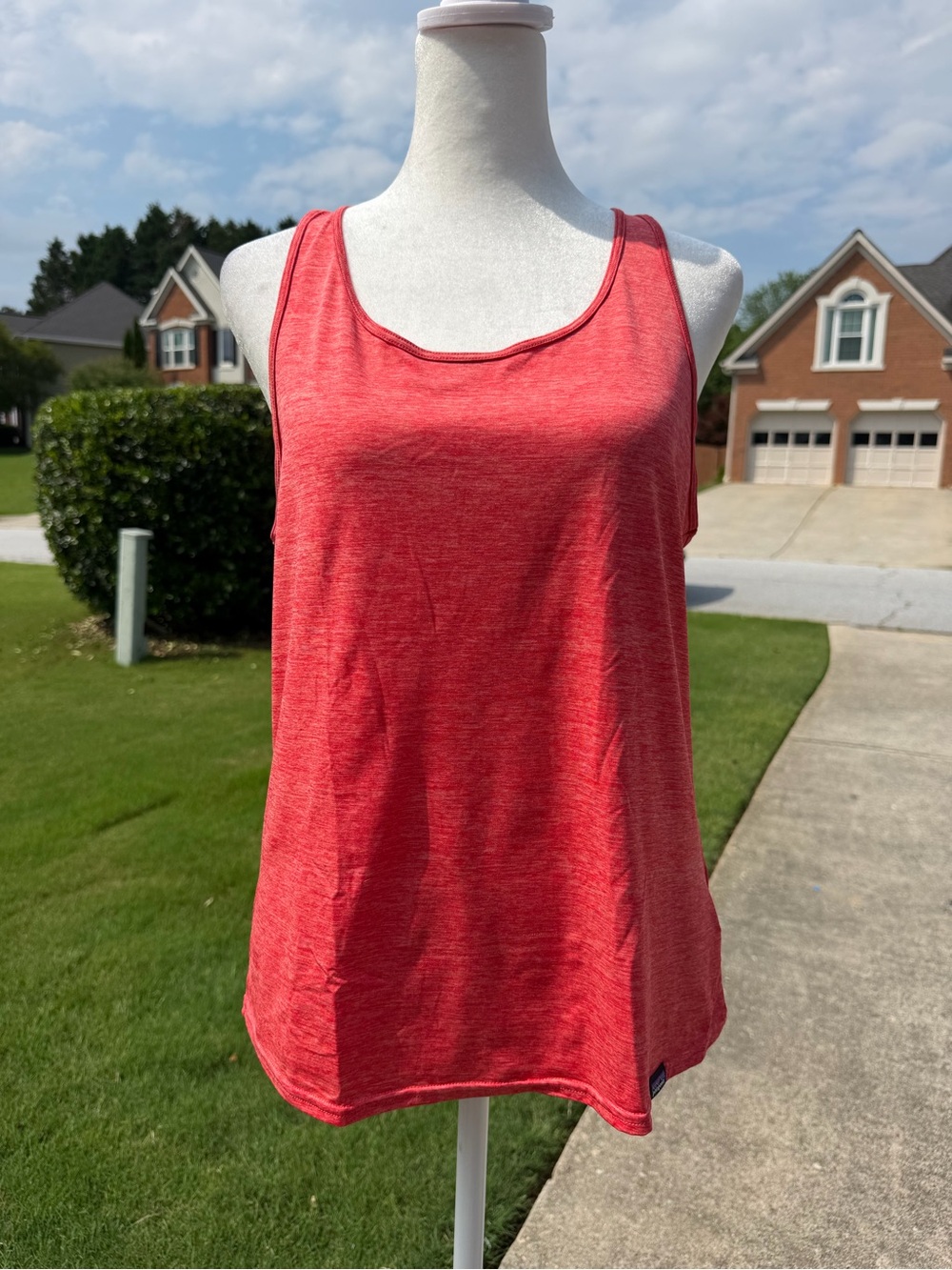 Patagonia Red Heather Scoop Neck Tank Top Size S